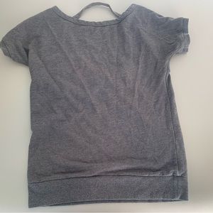 Lux Charcoal Gray Short Sleeve Sweatshirt